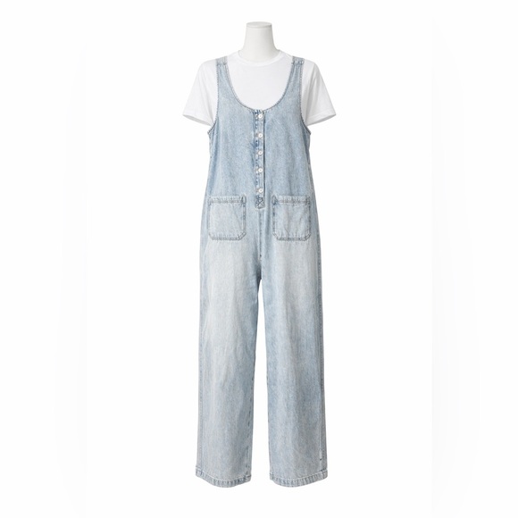 Pants - Light Blue Denim Women's Overalls Jeans